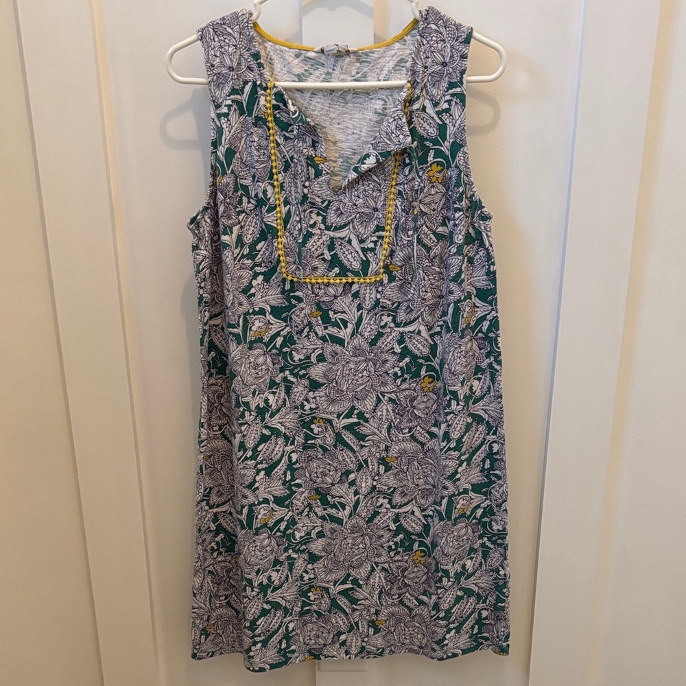 Boden Green and Yellow Floral dress
